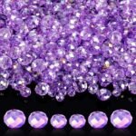 600PCS Purple AB Crystal Glass Beads | Sparkling DIY Jewelry Making Supplies