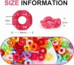 200PCS 13MM Wavy Acrylic Spacer Beads | Colorful DIY Jewelry Crafts - Image 2