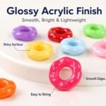 200PCS 13MM Wavy Acrylic Spacer Beads | Colorful DIY Jewelry Crafts - Image 3