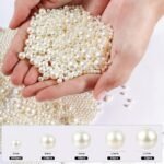 1200PCS Pearl Beads | 5 Sizes Round Filler Beads for DIY Jewelry Making - Image 3