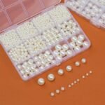 1200PCS Pearl Beads | 5 Sizes Round Filler Beads for DIY Jewelry Making - Image 4