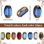 160PCS Faceted Glass Rice Beads | Gold Electroplated Oval Spacer Beads (4x7MM) - Image 2