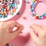 500PCS 8MM Ink Pattern Acrylic Beads | Colorful DIY Jewelry Making Supplies