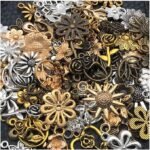 100PCS Mixed Metal Flower Charms | DIY Jewelry Making, Crafts, Keychains - Image 2