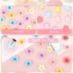 100PCS Flatback Resin Flower Charms | Hawaiian Plumeria Flower Cabochons for DIY Jewelry Crafts Decor - Image 3