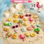 40PCS Summer Resin Charms | Hawaii Coconut Flamingo Plumeria Flatback Cabochons for DIY Crafts - Image 3