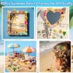40PCS Summer Resin Charms | Hawaii Coconut Flamingo Plumeria Flatback Cabochons for DIY Crafts - Image 5