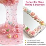 100PCS Shimmery Pink Resin Charms | Flatback Kawaii Embellishments for Slime Jewelry Phone Cases Crafts - Image 4
