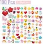 100PCS Kawaii Slime Charms | Resin Embellishments for DIY Crafts, Jewelry, Phone Cases (Assorted Designs) - Image 2