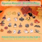 50 Pairs Gold Halloween Enamel Charms | Spooky Jewelry Pendants (100 Pieces) - Image 2
