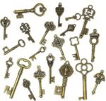 125PCS Vintage Skeleton Key Charms | Antique Bronze Brass Pendants for DIY Jewelry Crafts - Image 2