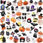 60PCS Halloween Flatback Resin Charms | Spooky Cabochon Embellishments for Slime Phone Cases DIY Crafts - Image 2