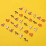 34PCS Halloween Charms | Pumpkin, Bat, Ghost, Witch Hat (Metal Alloy) - Image 2