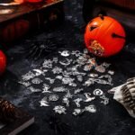 104PCS Antique Silver Halloween Charms | Spooky Jewelry Charms for DIY Bracelets Necklaces Earrings Crafts