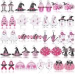 Pink Ribbon Halloween Charms | Breast Cancer Awareness Jewelry Supplies (40PCS) - Image 3