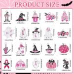 Pink Ribbon Halloween Charms | Breast Cancer Awareness Jewelry Supplies (40PCS) - Image 2