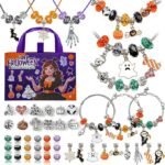 Halloween Charm Bracelet Making Kit | Skull, Ghost, Candy Charms (DIY Jewelry Set)