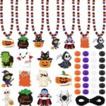 24 Sets Halloween Bead Necklace Making Kit | DIY Spooky Jewelry Crafts for Bracelets Necklaces - Image 4