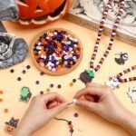 24 Sets Halloween Bead Necklace Making Kit | DIY Spooky Jewelry Crafts for Bracelets Necklaces