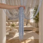Silver Beaded Curtain | Crystal Doorway Divider | Elegant String Curtain | Wedding Backdrop Decor | Room Divider - Image 6