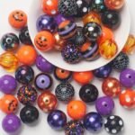 50PCS 20MM Chunky Halloween Beads | Rhinestone Focal Beads for DIY Crafts - Image 3