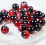 100PCS 10MM Crackle Glass Beads | Sparkling DIY Jewelry Making Supplies