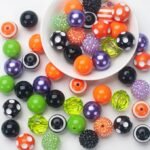 50PCS 20MM Halloween Bubblegum Beads for Pens | Chunky Rhinestone Focal Beads DIY Jewelry Crafts