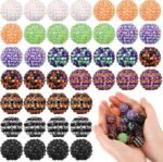 40PCS 20MM Rhinestone Disco Ball Beads | Chunky Halloween Mirrorball Beads for DIY Jewelry Crafts - Image 2