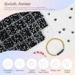 1600PCS Black Acrylic Letter Beads | DIY Jewelry Making Kit (4x7MM) - Image 2
