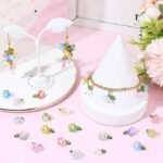 160PCS Flower Pearl Charms | 8 Colors Floral Leaf Beads for DIY Jewelry (Spring Bloom) - Image 3