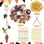 266PCS Halloween Bat Keychain Making Kit | Spooky DIY Charms, Beads, Hardware - Image 3
