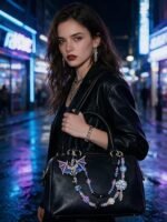 Halloween Skull Bag Chain Charm | Beaded Rhinestone Wallet Chain for Purse Handbag DIY Accessories - Image 3