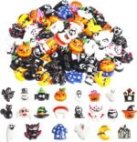100PCS Halloween Resin Flatback Charms | Pumpkin Ghost Spider Embellishments for DIY Crafts Décor - Image 2