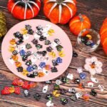 100PCS Halloween Resin Flatback Charms | Pumpkin Ghost Spider Embellishments for DIY Crafts Décor