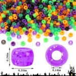 1200PCS Halloween Pony Beads Bulk | Colorful Round Beads for DIY Bracelets Jewelry Making Crafts - Image 3