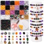 1900PCS Halloween Mix Beads | Assorted Spooky Beads for DIY Bracelets Jewelry Making Crafts - Image 2