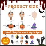 60PCS Halloween Mini Resin Charms | 15 Styles Flatback Spooky Figures for DIY Jewelry Crafts - Image 4