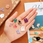 52PCS Gold Pumpkin Halloween Charms | Spooky Jewelry Pendants for DIY Bracelets Necklaces Earrings