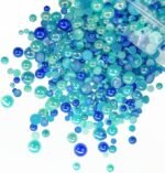 Teal Turquoise Green AB Flatback Pearl Beads | Mixed Sizes 4-10MM DIY Crafts