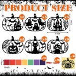 30PCS Halloween Pumpkin Suncatcher Craft Kit | Tissue Paper Window Art DIY Hanging Crafts - Image 4