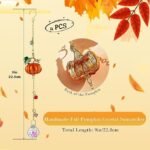 4PCS Fall Pumpkin Suncatchers | Crystal Sun Catchers for Indoor Windows Autumn Halloween Decor - Image 3