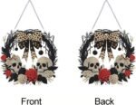 Halloween Skull Rose Wreath Suncatcher Kit | Crystal Diamond Art DIY Decor - Image 4