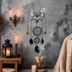 Halloween Bat Gothic Crystal Suncatcher | Window Hanging Wall Decor for Spooky Home Halloween