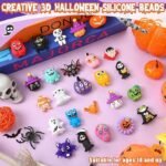 60PCS Animal Silicone Beads for Keychains | Halloween Cute Focal Beads for DIY Bracelets Crafts - Image 4