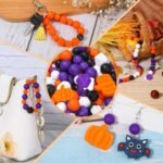 145PCS Halloween Silicone Beads Kit | Pumpkin Skull Ghost Bat Pastel Shapes for DIY Jewelry Crafts - Image 4