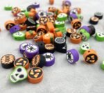100PCS 10MM Halloween Polymer Clay Beads | Ghost Pumpkin Spider Spacer Beads for DIY Jewelry Crafts - Image 4