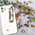 100PCS 10MM Halloween Polymer Clay Beads | Ghost Pumpkin Spider Spacer Beads for DIY Jewelry Crafts - Image 3