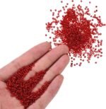3000PCS 3MM Red Glass Seed Beads | Silver Lined Interior for Embroidery, Jewelry Making - Image 2
