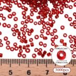 3000PCS 3MM Red Glass Seed Beads | Silver Lined Interior for Embroidery, Jewelry Making - Image 4