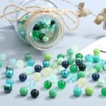 8MM Green Glass Beads | Round Beads for DIY Jewelry Making - Image 4